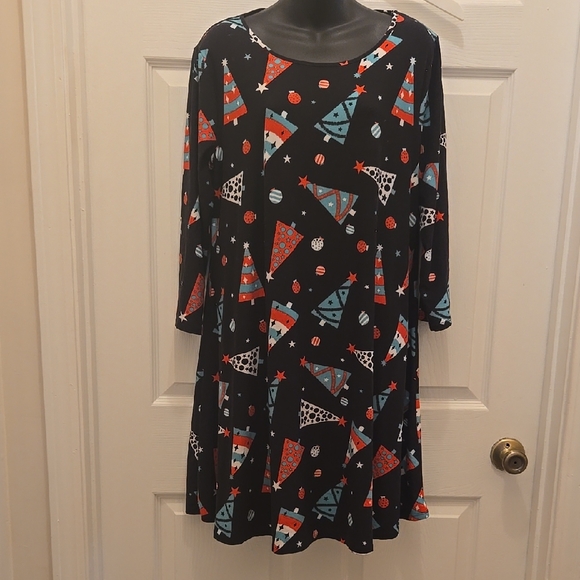 🎀 St Johns Bay Womens Holiday Christmas Tree Dress L - Picture 1 of 6